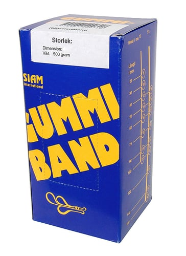 Gummibånd nr. 18 75x1,5mm (500g) - 1
