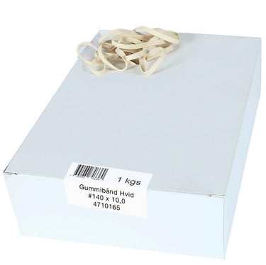 Gummibånd 140x10,0mm hvid (1000g) - 1