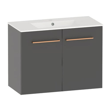 KRISS Skandi stålskab m/2 låger 80cm antracit - 1