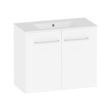 KRISS Skandi stålskab m/2 låger 80cm hvid - 1