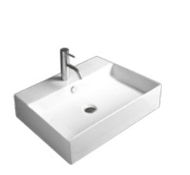 KRISS porcelænsvask 50x46cm hvid mat - 1