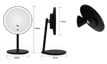 KRISS Simple kosmetikspejl til bord Ø210mm mat sort - 1