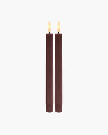 Sille Genopladelig Lys Krone 2 stk sæt Ø2cmxH25cm Bordeaux - 1
