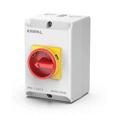Kripal forsyningsadsk. 32A AC23 3P+N Grå/Rød - 1