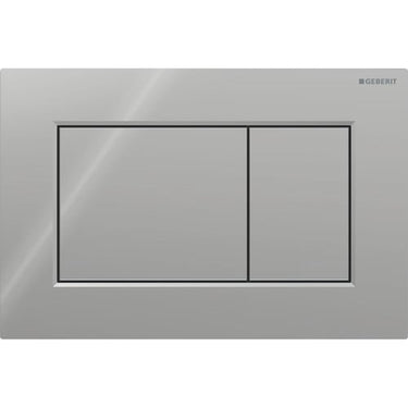 Geberit Sigma01 betjeningsplade m/2 skyl square blank krom - 1