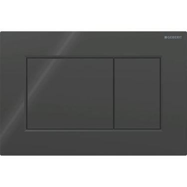 Geberit Sigma01 betjeningsplade m/2 skyl square sort - 1