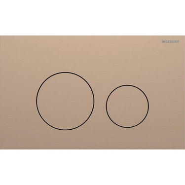 Geberit Sigma40 betjeningsplade m/2 skyl round easy-to-clean rødguld - 1