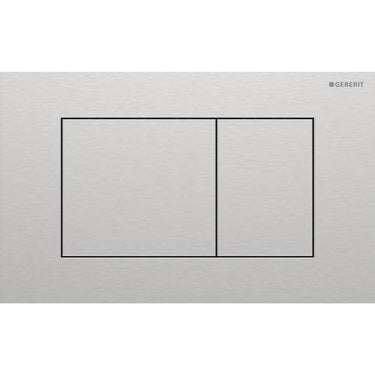 Geberit Sigma40 betjeningsplade m/2 skyl square easy-to-clean børstet - 1