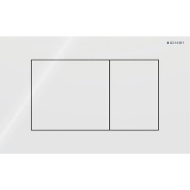 Geberit Sigma40 betjeningsplade m/2 skyl square hvid - 1