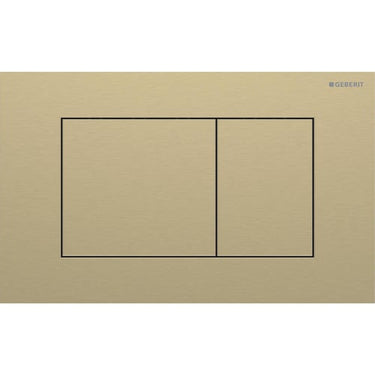 Geberit Sigma40 betjeningsplade m/2 skyl square easy-to-clean børstet messing - 1
