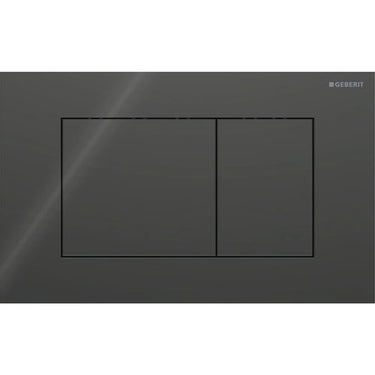 Geberit Sigma40 betjeningsplade m/2 skyl square sort - 1