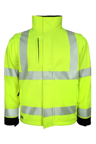 Lyngsøe Softshell Saturn Hi-Vis gul/sort str XL - 1
