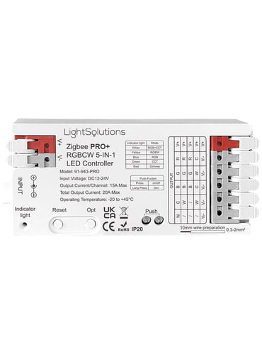 ZigBee Pro+ RGBCW 5-i-1 LED Controller 12/24V - 1