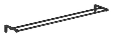 Damixa Zen håndklædestang 800 mm dobbelt mat sort - 1