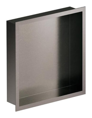 Damixa Zen indbygningshylde t/brus 300x300x75mm børstet grafitgrå PVD - 1
