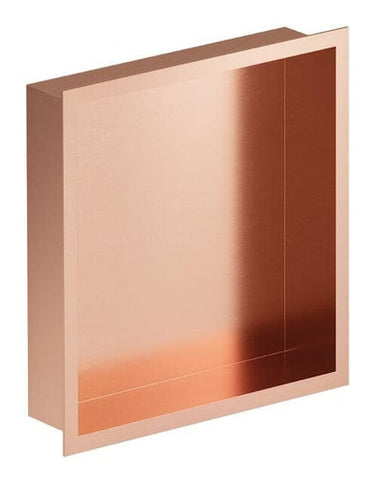 Damixa Zen indbygningshylde t/brus 300x300x75mm børstet kobber PVD - 1
