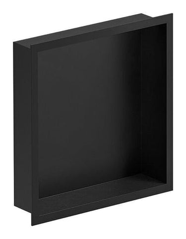 Damixa Zen indbygningshylde t/brus 300x300x75mm mat sort - 1