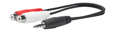 Audiokabel 3.5 mm - 2 x RCA M/F 24AWG 0.2 m - 1
