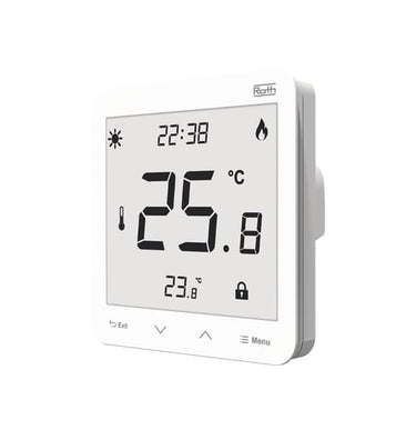 Roth Touchline SL Plus rumtermostat fortrådet 230V eller trådløs m/batteri - 1