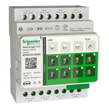 Kombineret persiennerelæ SpaceLogic KNX, 250V, 16A, hvid - 1
