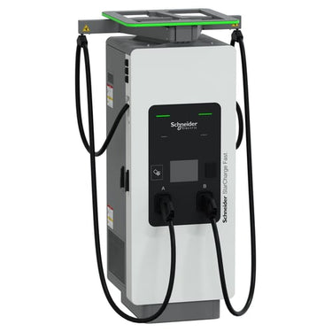 Lynladestation Schneider StarCharge Fast 320 320kW CCS2 + CCS2 ladestik 3,8 m kabelrækkevidde kabelstyringssystem betalingsterminal - 1