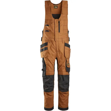 Snickers Helbukser Canvas stretch hylsterlommer 6014 brun/sort str 60 - 1