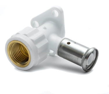 Henco dækvinkel 26mmx3/4" pres/indvendig gevind messing - 1