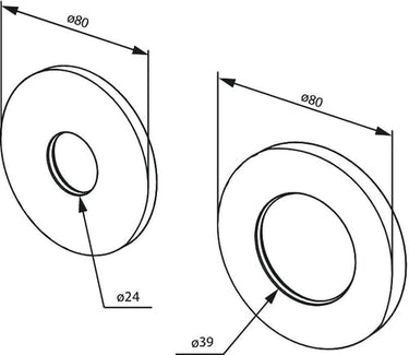 Damixa reparaationssæt m/dækplade topstykke og O-ring t/hv mat sort - 1