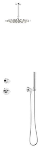 Damixa Iris DS2 indbygning til loftmonteret brus forkromet - 1