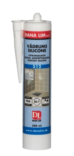 Vådrumssilicone 512 Sort 300ml - 1