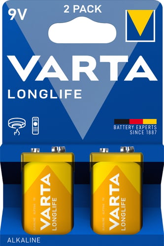 Varta batteri LONGLIFE 9V 2-PAK - 1