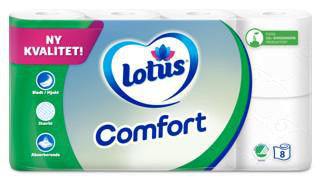 Lotus T4 Comfort toiletpapir 3-lag 56 ruller - 1