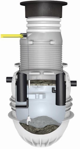 ACO LIPUMAX-P fedtudskiller PEHD 10l/s/415ltr/160mm m/slamfang grå - 1