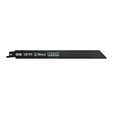 Bajonetsavklinge metal 225x19mm 18TPI 5 stk HSS Bimetal M2 tænder - 1