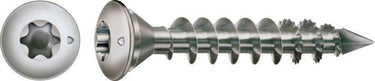 8x50 Rustfri A2 Centerhoved Beslagskrue T-STAR plus T40 CUT-spids 50 Stk. - 1