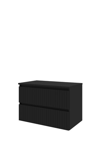 Sanibell Proline møbelsæt 81x46cm med lameller mat sort - 1