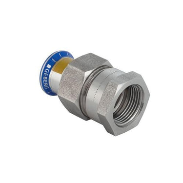 Geberit Mapress union rf gas med indvendigt gevind 15mm Rp1/2" G3/4" - 1