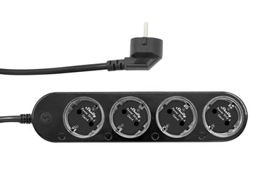 Shelly Power Strip Gen4 Black - WiFi & Zigbee smart stikdåse - 1