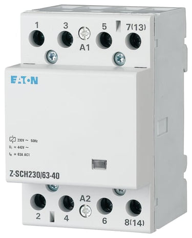 Installationskontaktor 63A 4NO spole 230VAC Z-SCH230/63-40 - 1