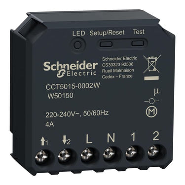 Wiser Trådløs jalousi Puck for indbygning, 4A Zigbee 3.0, mørkegrå - 1