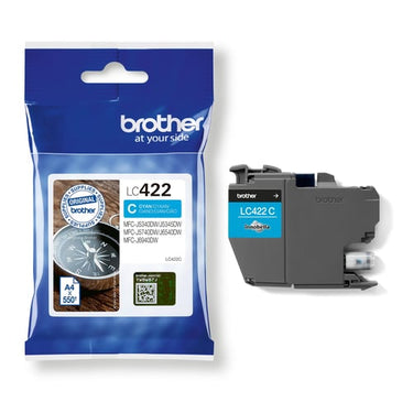 Brother LC422C Blækpatron 550 sider cyan - 1