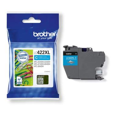 Brother LC422XLC Blæk 1500 sider cyan - 1