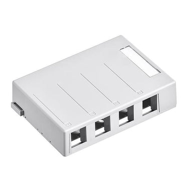 Office box 4 port, for 4 x Keystone konnektorer, hvid - 1