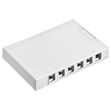 Office box 12 port, for 12 x Keystone konnektorer, hvid - 1