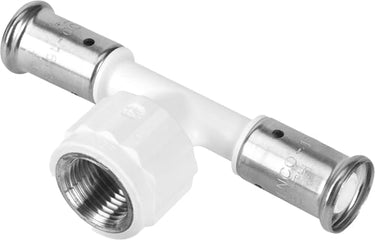Henco pres tee med indvendig gevind 16 x 1/2" x 16 mm rustfrit stål - 1