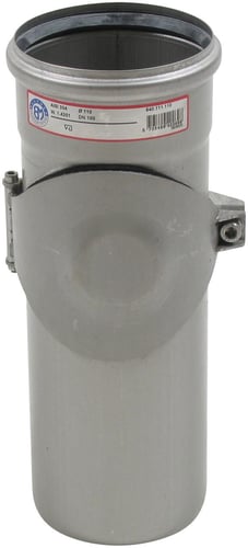 BLÜCHER renserør 110 mm lang model rustfri - 1