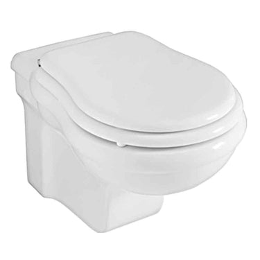 Lavabo Contea Retro væghængt toilet hvid m/hvidt sæde - 1
