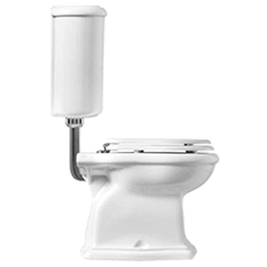 Lavabo Contea Retro Low gulvstående toilet m/S-lås hvid m/hvidt sæde - 1