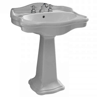 Lavabo Contea Retro 72 håndvask m/piedestal hvid - 1