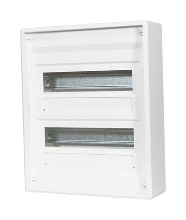 VISION24+4 gruppetavle med indstikklemmer, 2 rækker 24+4 moduler hvid - 1